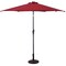 Costway 9FT Patio Solar Umbrella LED Steel Tilt With Crank Blue/Orange/Brige/Tan/Burgundy